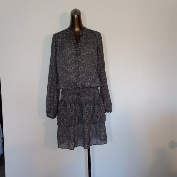 100% pure silk, tiered, boho above-knee dress - Picture 16 of 16